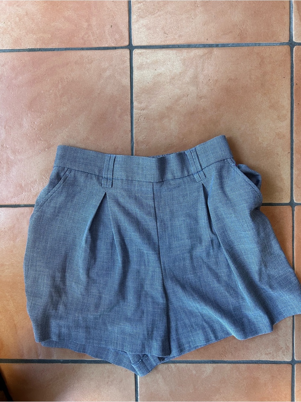 Calypso St. Barth Blue High-Waist Pleated Women’s Shorts